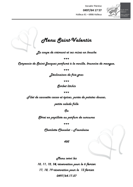 Menu Saint