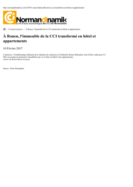 &Agrave; Rouen, l`immeuble de la CCI transform&eacute; en