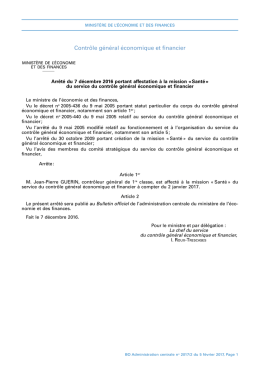 du service du contr&ocirc;le g&eacute;n&eacute;ral - Portail de l`&eacute;conomie et des finances