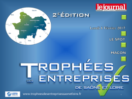 TROPHÉES DES ENTREPRISES DE SAÔNE-ET-lOIRE
