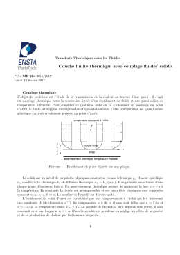 Couche limite thermique avec couplage fluide/ solide.