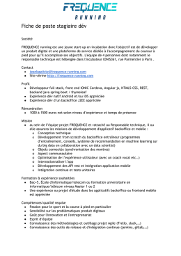 Stagiaire d&eacute;veloppement Full Stack