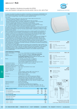 AERASGARD® RLQ Sonde ⁄ régulateur d`ambiance de qualité d`air