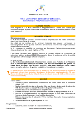 Offre emploi Gestionnaire admin et financier 2017 VF