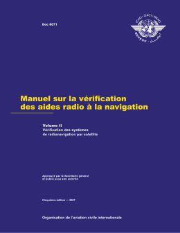 Manuel sur la vérification des aides radio à la navigation