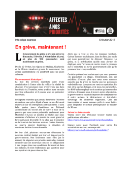 En grève, maintenant