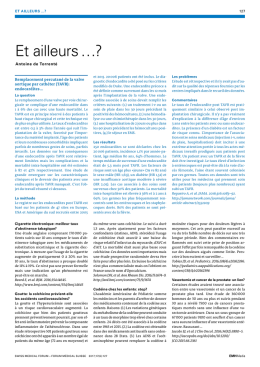 Et ailleurs - Swiss Medical Forum