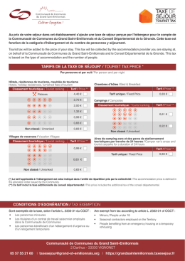 Télécharger l`affiche des tarifs