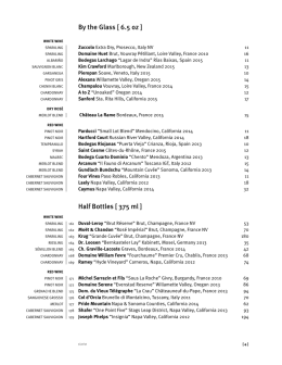 Snake River Grill Wine List