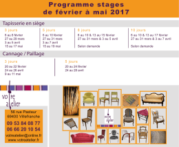 Planning - Votre Atelier