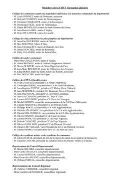 Liste des membres de la CDCI du Gard au 1er janvier 2017