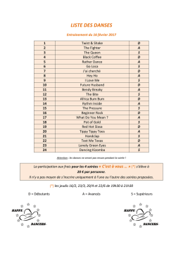 liste des danses