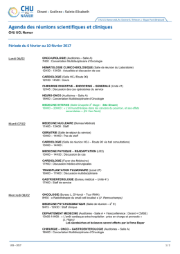 L`agenda scientifique