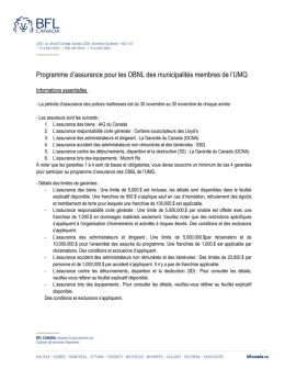 Modalit&eacute;s d`utilisation