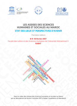 Assises des Sciences humaines et sociales au Maroc