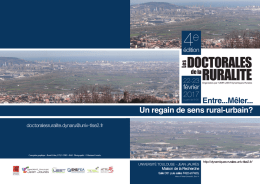 Entre...Mêler... Un regain de sens rural-urbain?