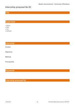 Internship proposal No 83
