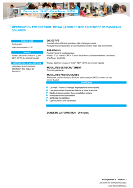 Formacode : 24147 - Code Rome : H2701