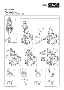 Vannes pilotes Type CVP (HP), CVPP (HP)