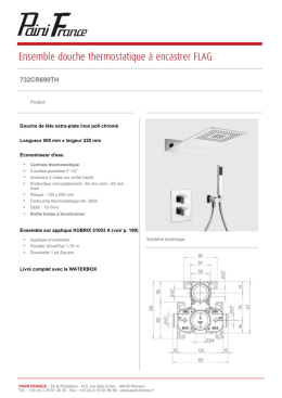 Ensemble douche thermostatique à encastrer FLAG