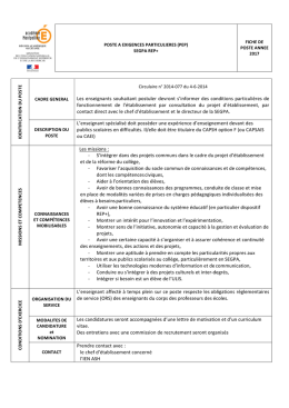 Les enseignants souhaitant postuler devront s`informer des