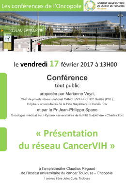Conf&eacute;rence CancerVIH. [PDF - 282.3 ko]