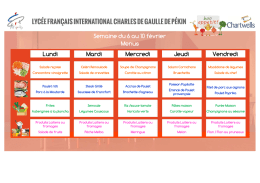 Menus cantine