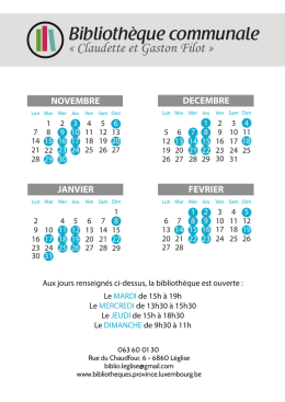 Bibliothèque communale - Catalogue En Ligne Bibliotheques