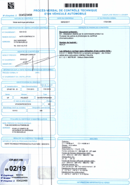 Contr&ocirc;le technique