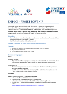 emploi - projet d`avenir