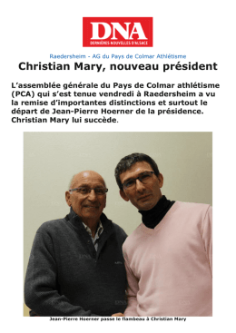 Christian Mary, nouveau président