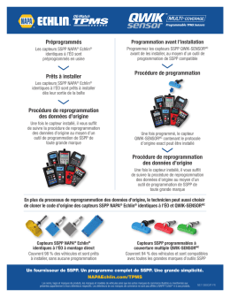 Procédure de reprogrammation des données d