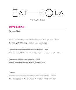 Menu Eat-Hola Tapas Bar