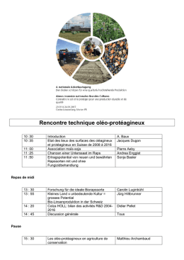 Rencontre technique oléoprotéagineux