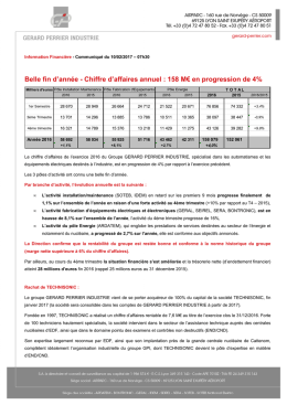 Communiqué FINANCE 10.02.2017