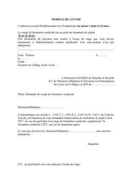 modele de lettre