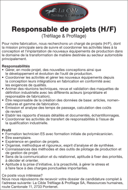 Responsable de projets (H/F)