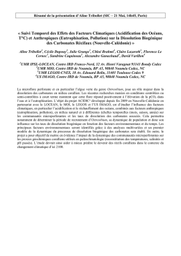 « Suivi Temporel des Effets des Facteurs Climatiques (Acidification