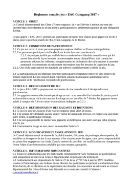 Téléchargez le règlement