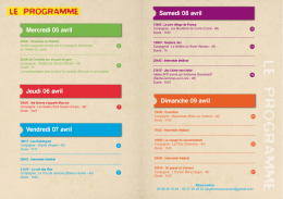 programme du festival - Sainte Gemmes sur Scène