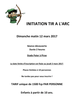 initiation tir a l`arc