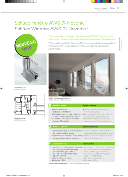 Schüco Fenêtre AWS 74 Novonic Schüco Window AWS 74 Novonic