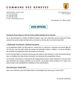 avis officiel - Commune des Genevez