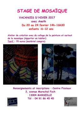 stage de mosaïque - Animation Marseille