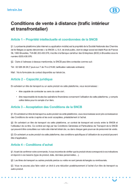 Consultez les conditions de vente &agrave; distance