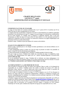 charte des stages l2 aes 2016-2017