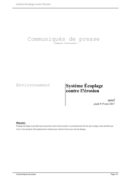 Syst&egrave;me &Eacute;coplage contre l?&eacute;rosion