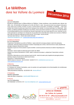 téléthon programme newsletter