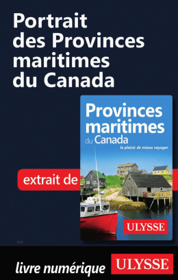 Portrait des Provinces maritimes du Canada