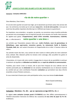 Lettre de présention - Association des Habitants de Montfleury